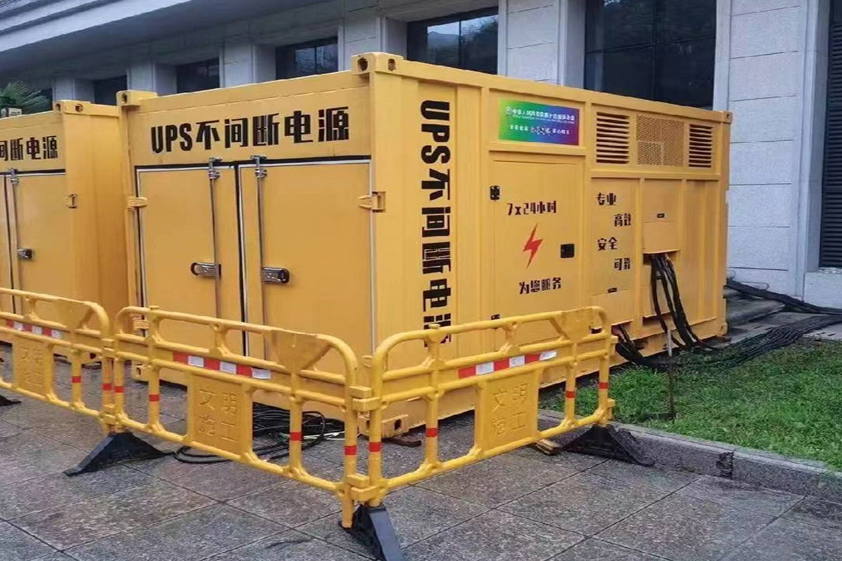 沔城回族镇发电机租赁施工现场