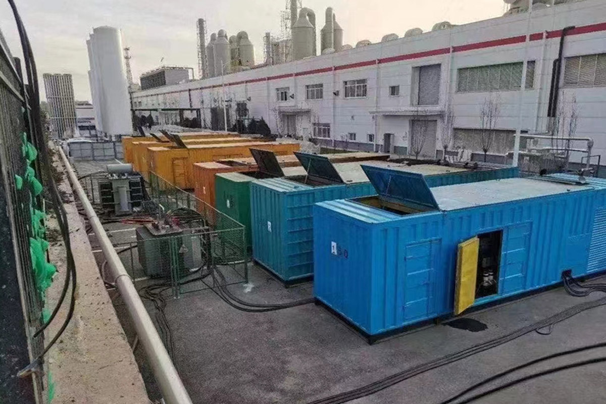 沔城回族镇发电机租赁施工现场